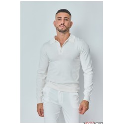 PULL COL CHEMISE BOUTONNÉ...